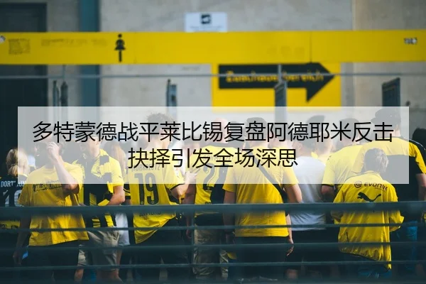 多特蒙德战平莱比锡复盘阿德耶米反击抉择引发全场深思